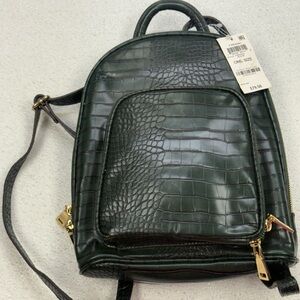 INC Farahh Green Crocodile-Embossed Backpack 🐊✨